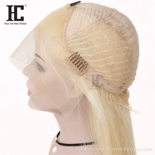 613 Blonde Brazilian Wig 13*4 Straight 613 Lace Front Wig 150% Lace Front Human Hair Wigs Pre-Plucked With Baby Hair For Women
